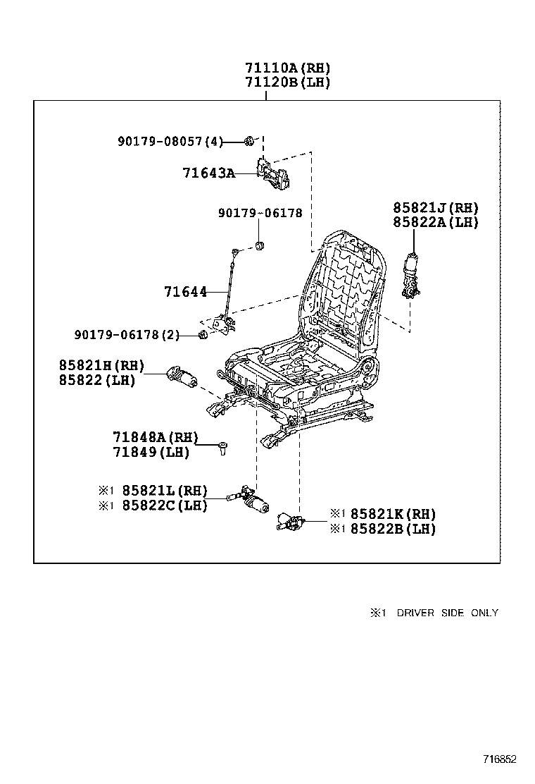 71511-48170 PAD, FRONT SEAT CUSHION, RH(FOR SEPARATE TYPE) product image