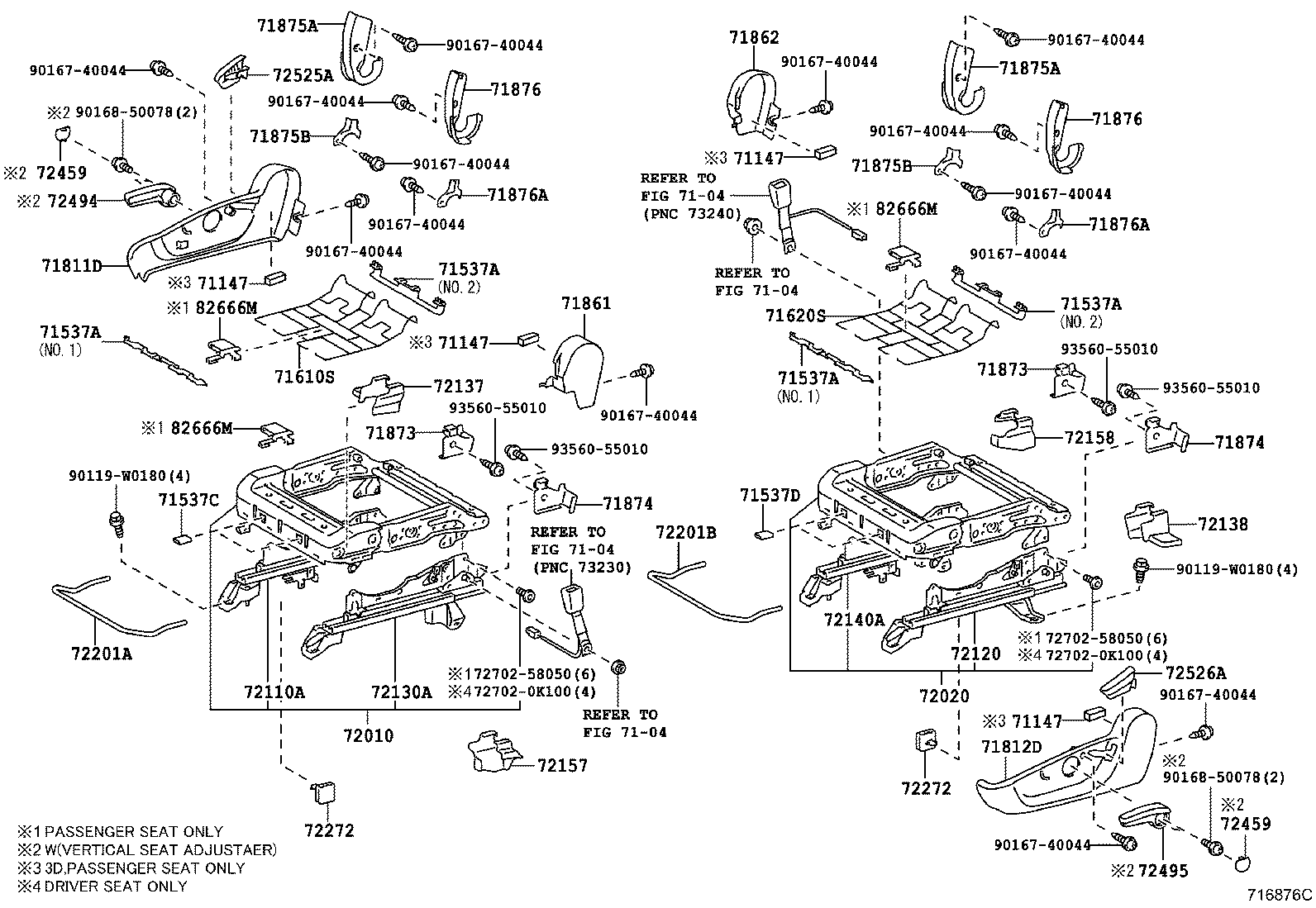 71502-02130 PAD, FRONT SEAT CUSHION, LH (FOR SEPARATE TYPE) product image