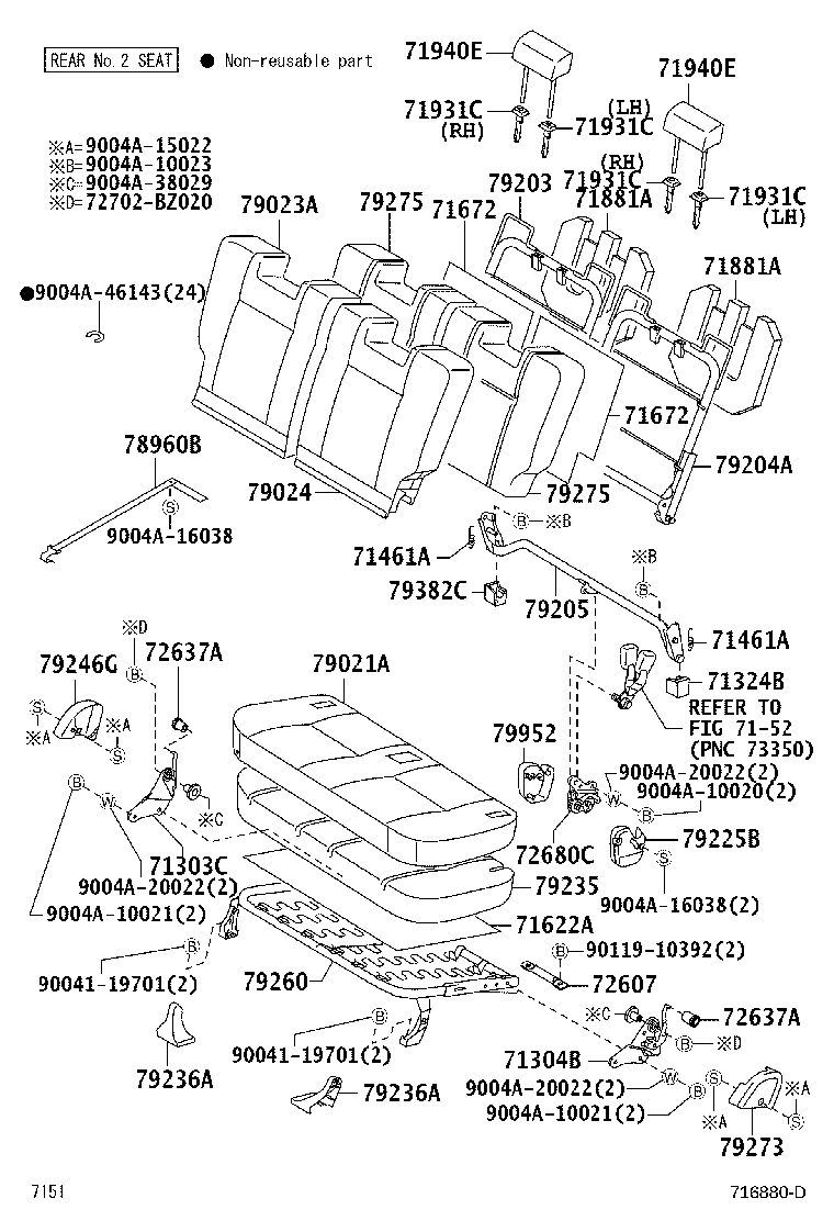 71012-BZ050 FRAME SUB-ASSY, FRONT SEAT CUSHION, LH product image
