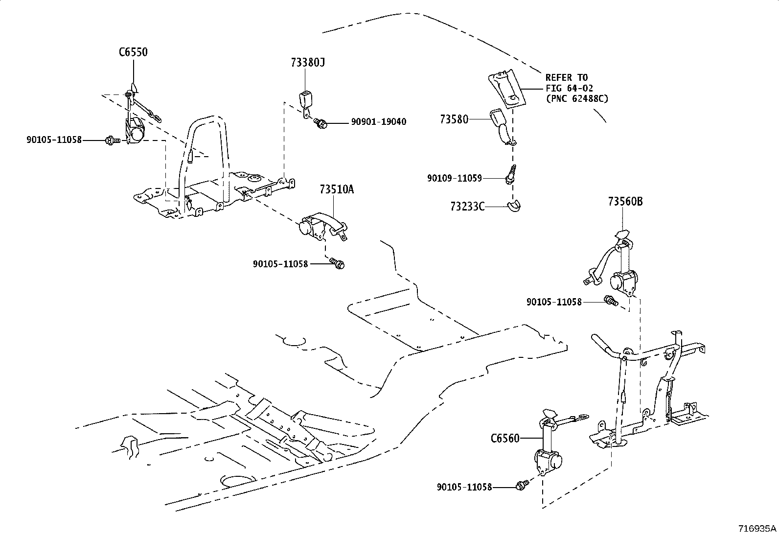 73190-D1010 BRACKET ASSY, SEAT BELT INNER ANCHOR, LH product image