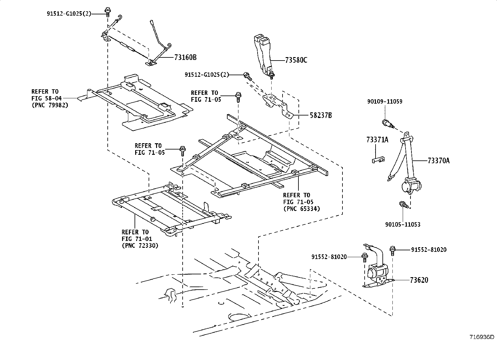 73190-D1010 BRACKET ASSY, SEAT BELT INNER ANCHOR, LH product image