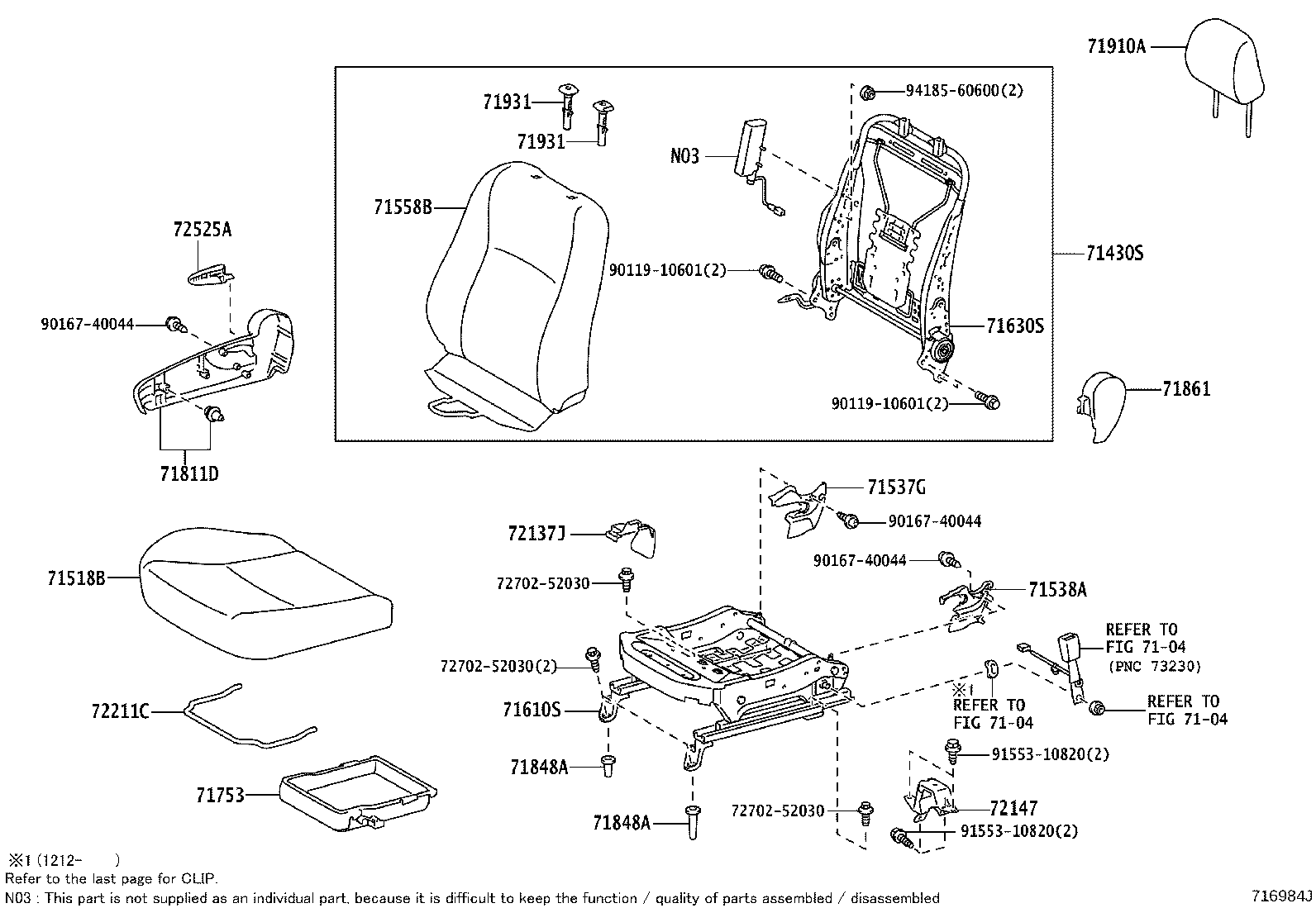 71620-52011 SPRING ASSY, FRONT SEAT CUSHION, LH(FOR SEPARATE TYPE) product image