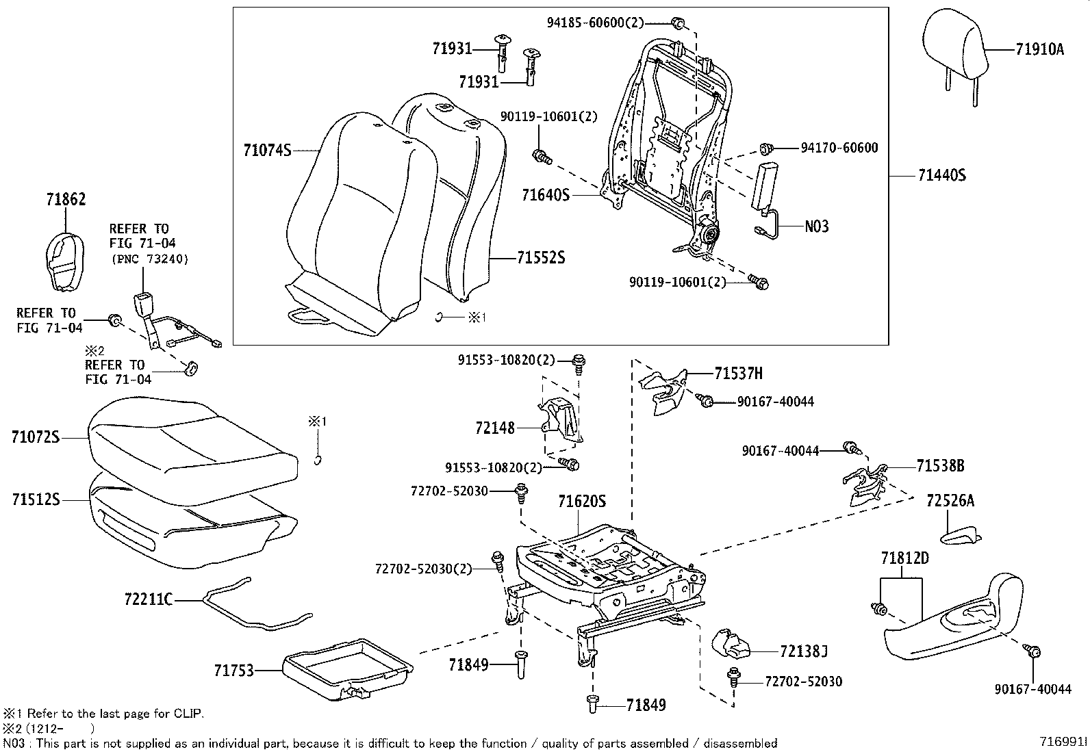 71620-52011 SPRING ASSY, FRONT SEAT CUSHION, LH(FOR SEPARATE TYPE) product image