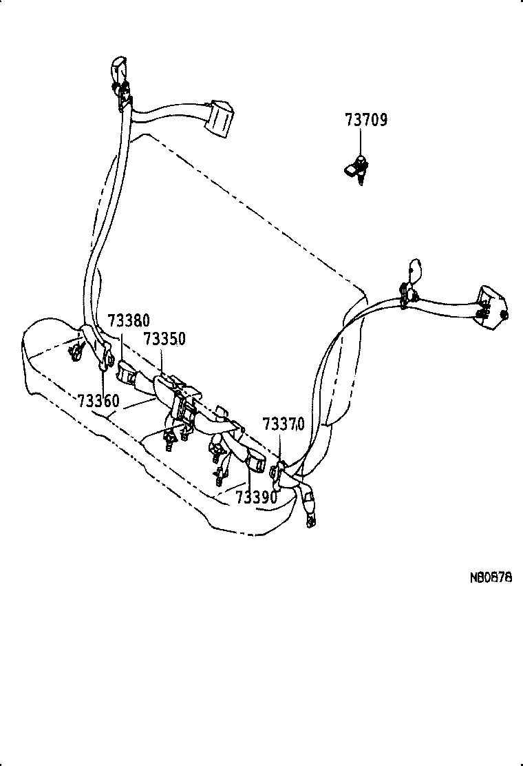 73100-12010-B0 BELT ASSY, FRONT SEAT SHOULDER product image