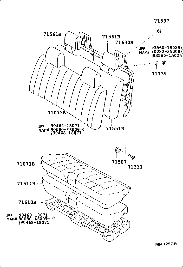 71630-04021 SPRING ASSY, FRONT SEAT BACK(FOR BENCH TYPE) product image