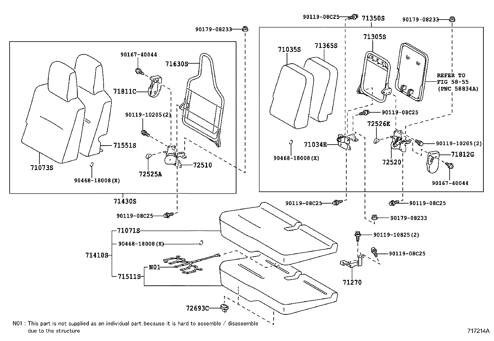 71013-37180 SPRING ASSY, FRONT SEAT BACK, RH(FOR SEPARATE TYPE) product image