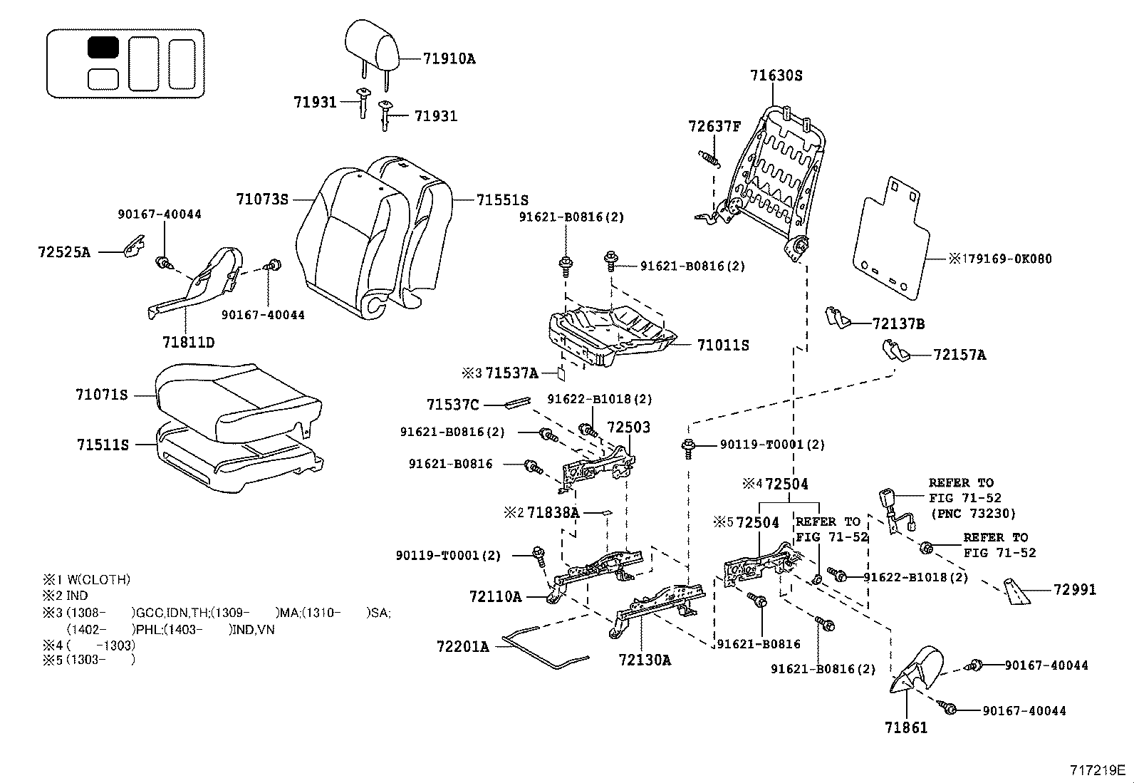 79101-0K370 FRAME SUB-ASSY, NO.1 SEAT CUSHION, RH product image