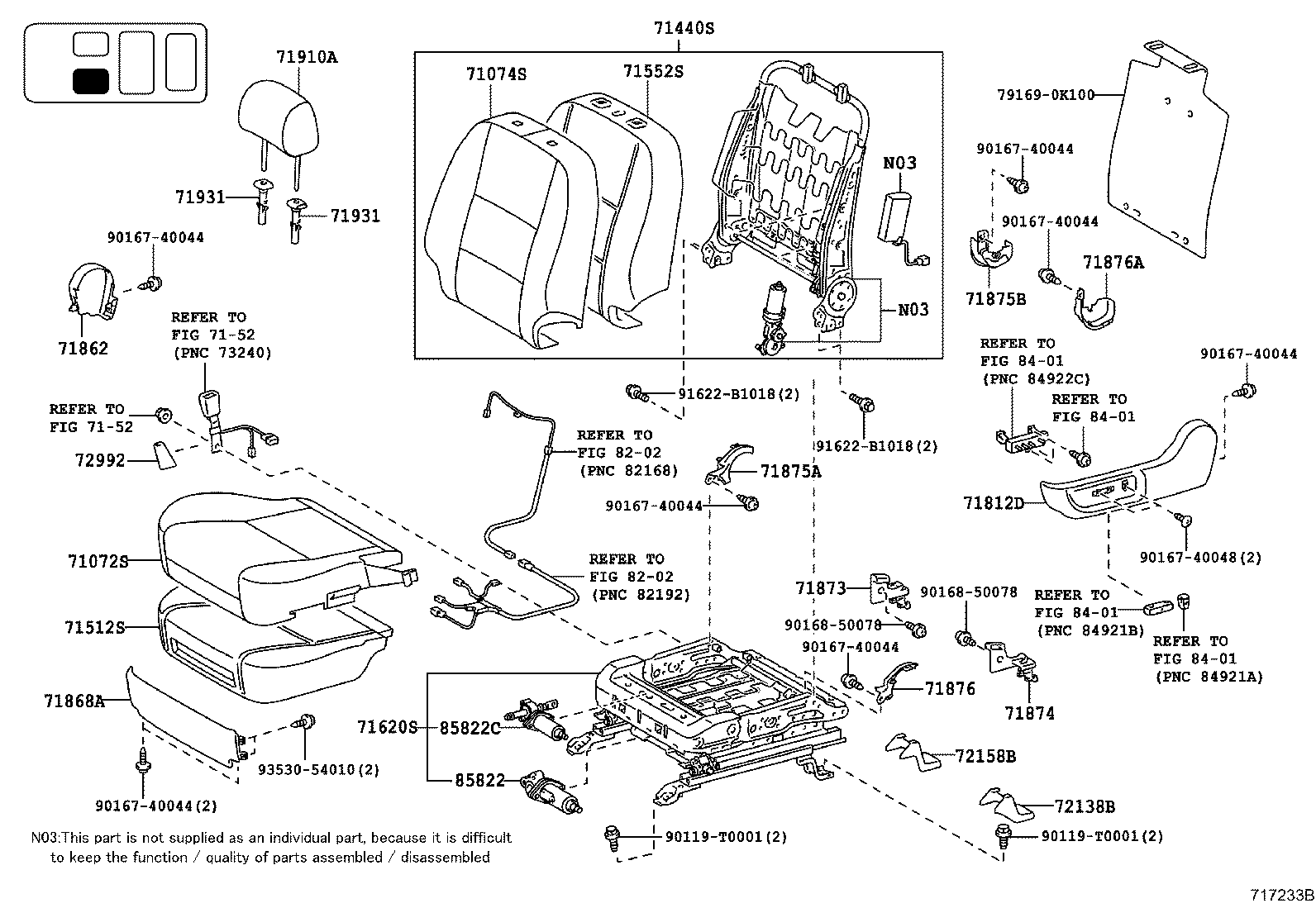 79101-0K150 FRAME SUB-ASSY, NO.1 SEAT CUSHION, RH product image