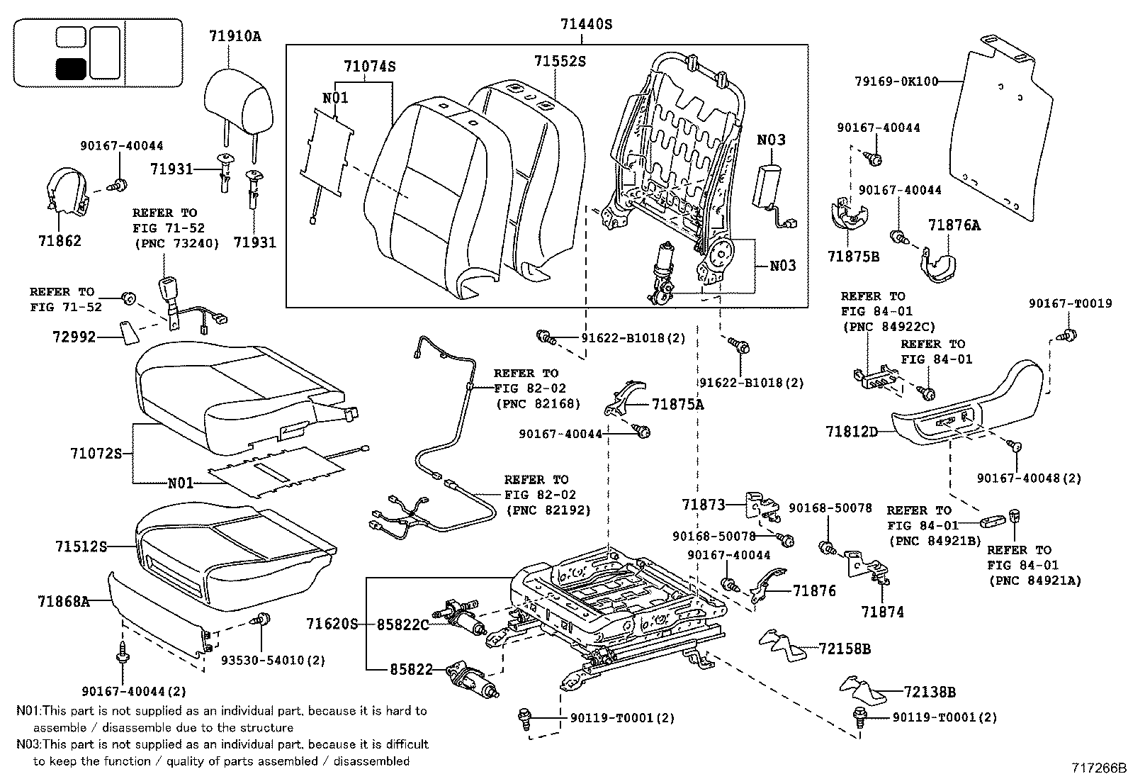 71073-0KB02-B2 COVER, FRONT SEAT BACK, RH(FOR SEPARATE TYPE) product image