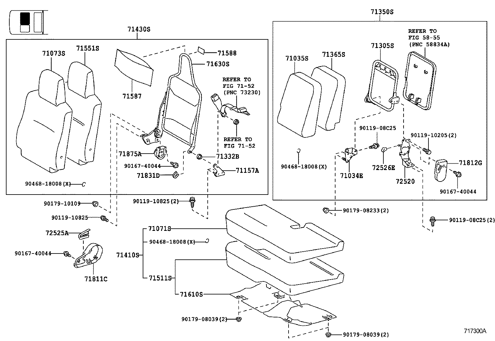 71013-37180 SPRING ASSY, FRONT SEAT BACK, RH(FOR SEPARATE TYPE) product image