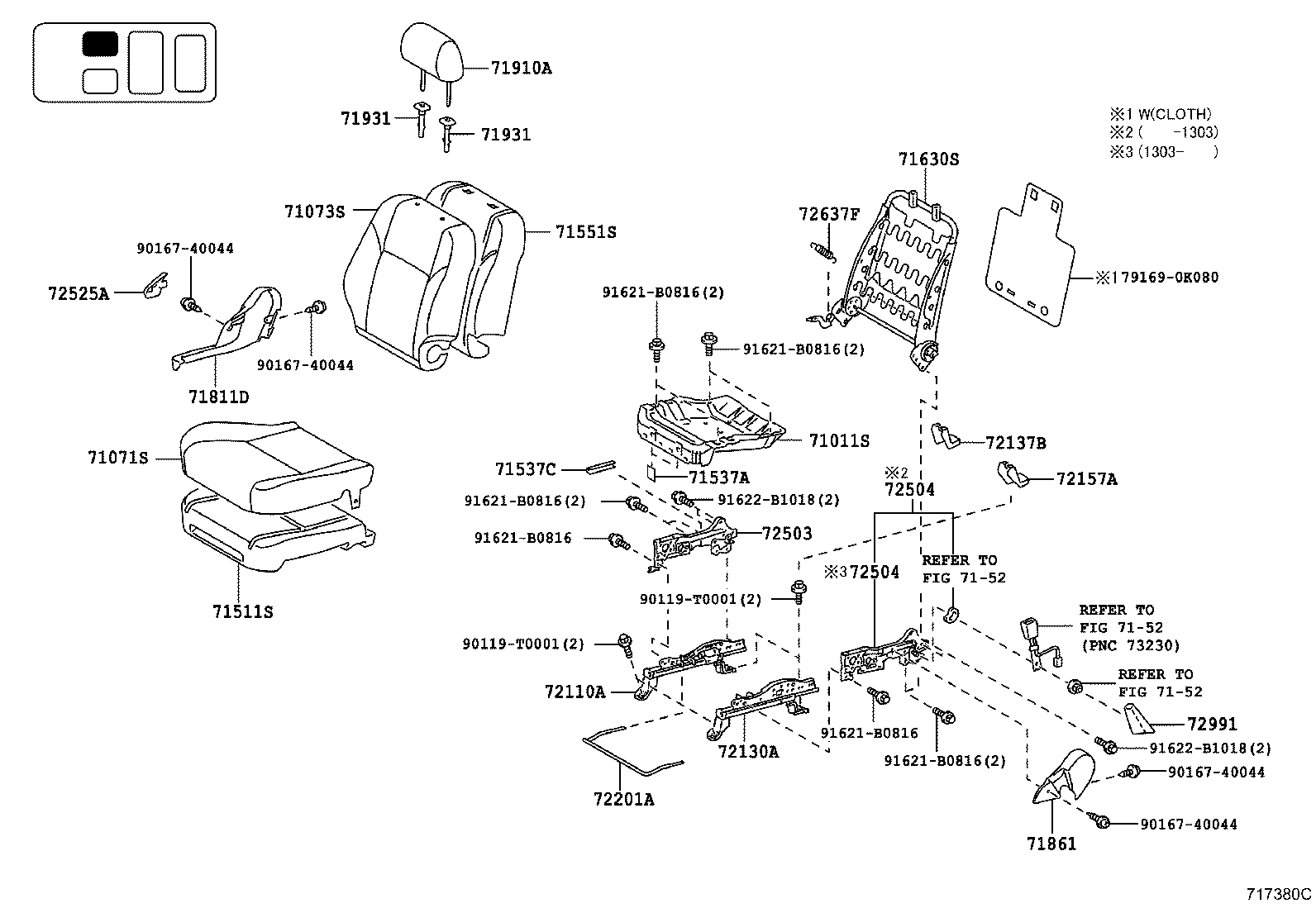 79101-0K150 FRAME SUB-ASSY, NO.1 SEAT CUSHION, RH product image