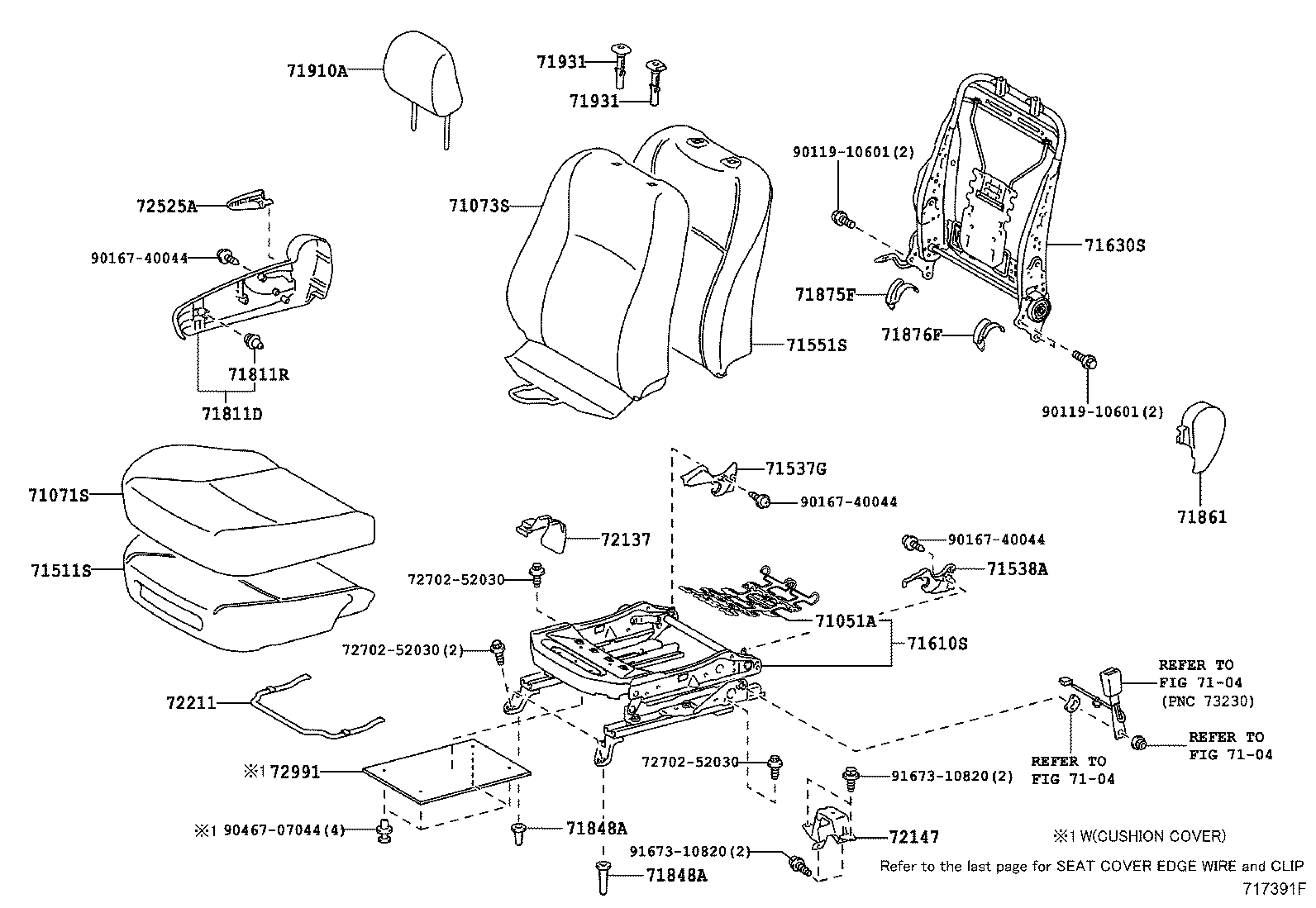 71620-52060 SPRING ASSY, FRONT SEAT CUSHION, LH(FOR SEPARATE TYPE) product image