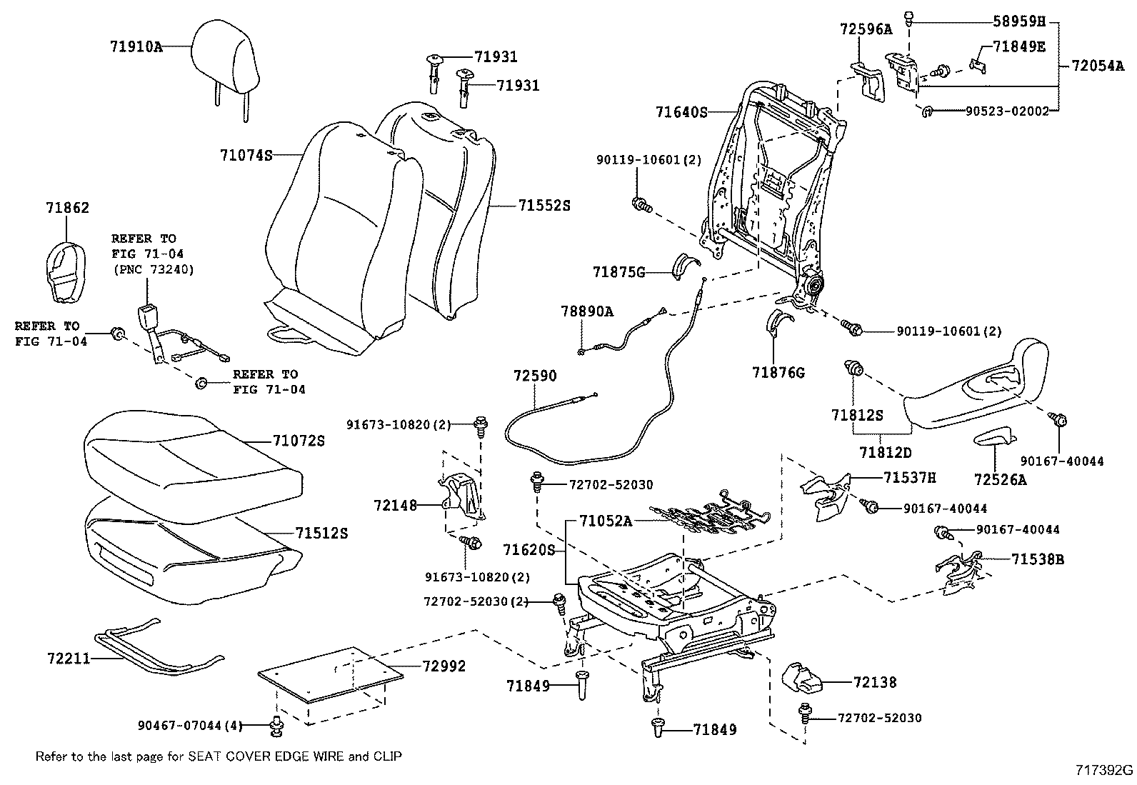 71620-52060 SPRING ASSY, FRONT SEAT CUSHION, LH(FOR SEPARATE TYPE) product image