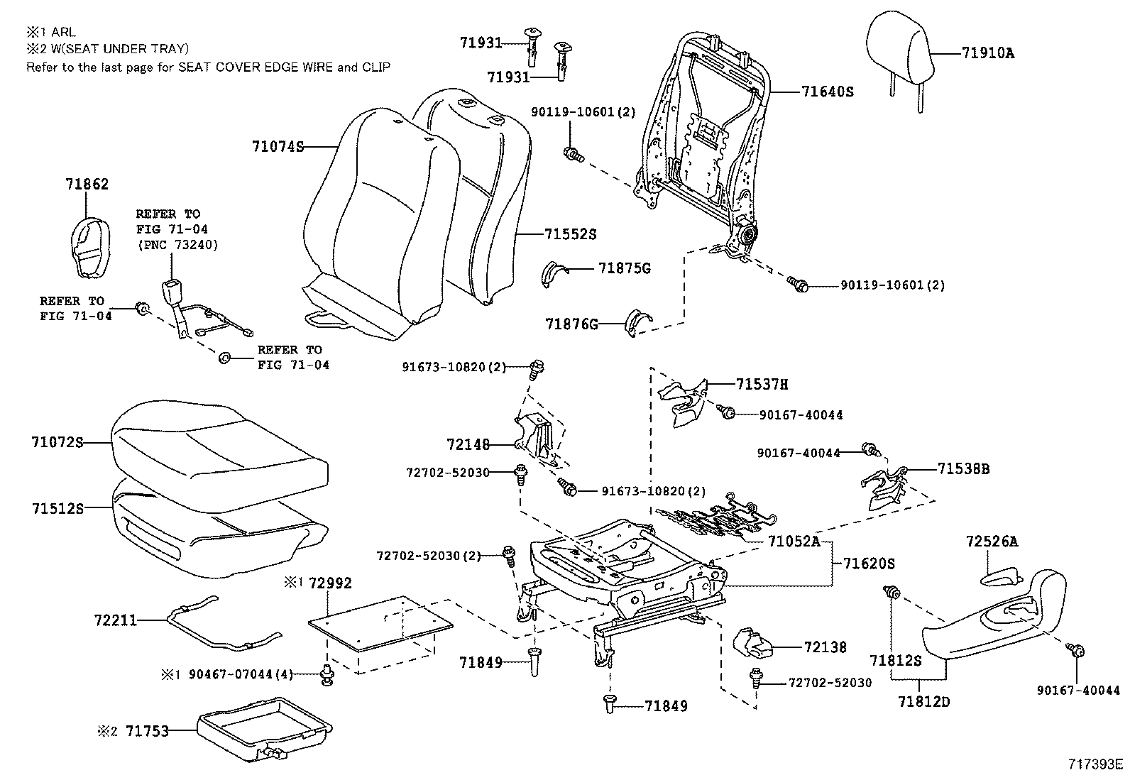 71620-52060 SPRING ASSY, FRONT SEAT CUSHION, LH(FOR SEPARATE TYPE) product image