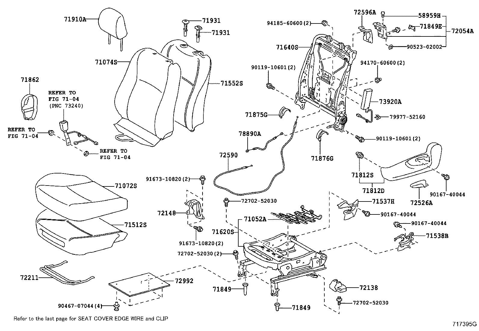 71620-52060 SPRING ASSY, FRONT SEAT CUSHION, LH(FOR SEPARATE TYPE) product image
