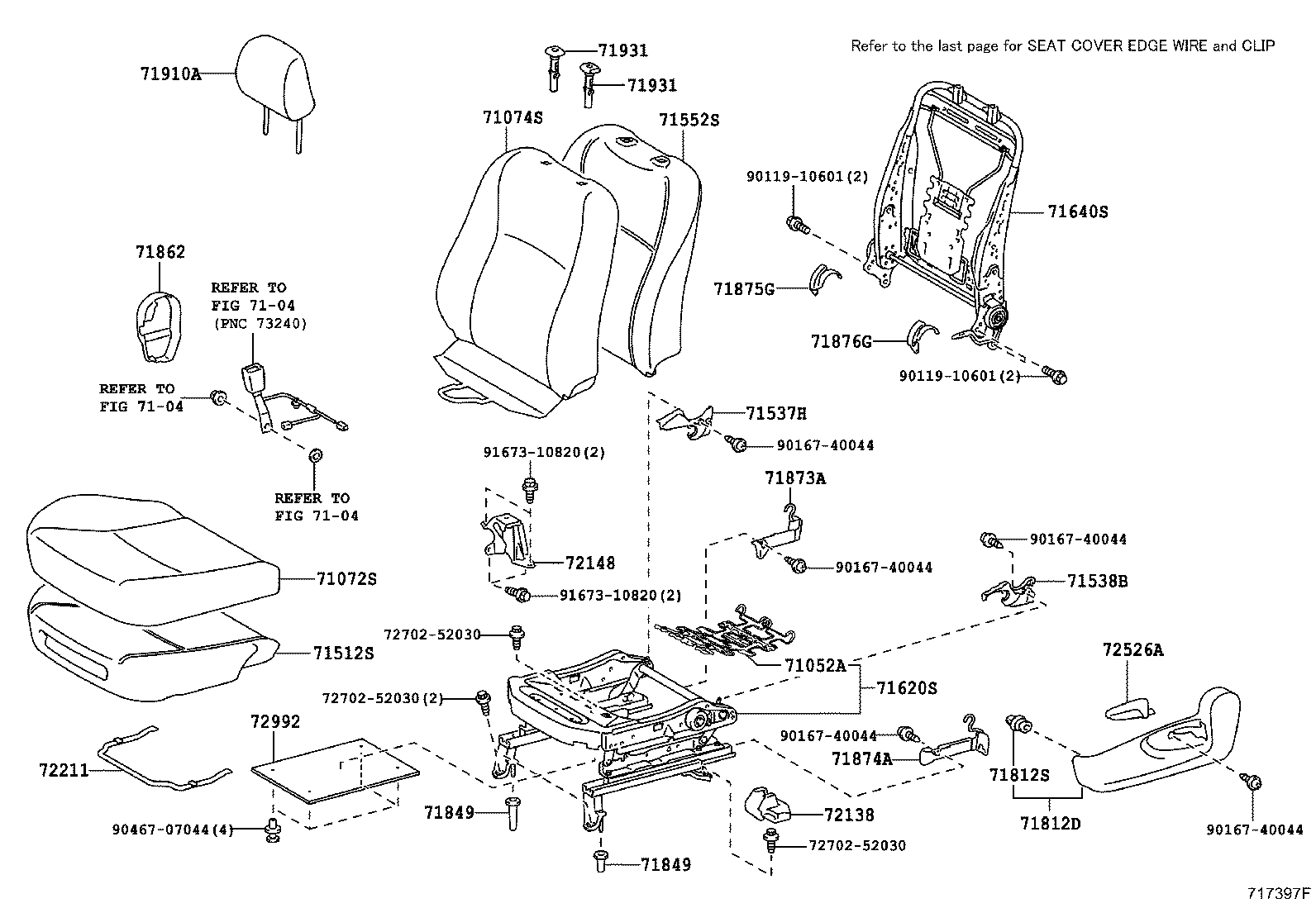 71620-52060 SPRING ASSY, FRONT SEAT CUSHION, LH(FOR SEPARATE TYPE) product image