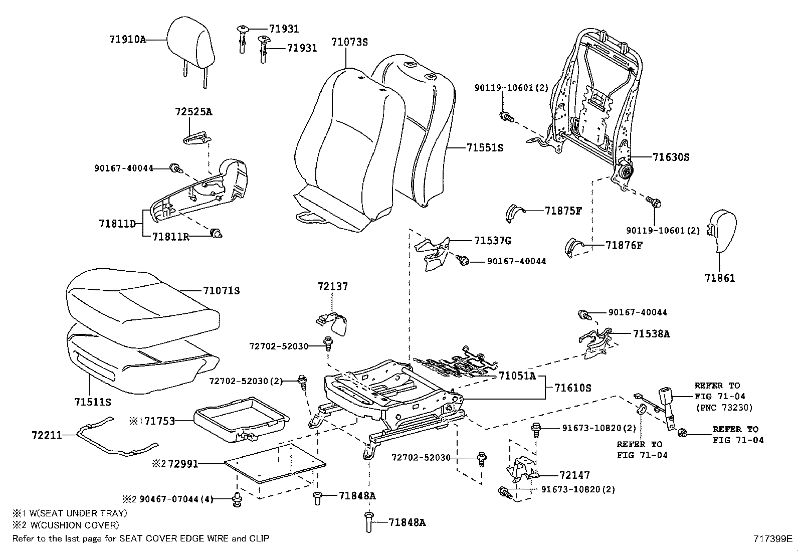 71620-52060 SPRING ASSY, FRONT SEAT CUSHION, LH(FOR SEPARATE TYPE) product image