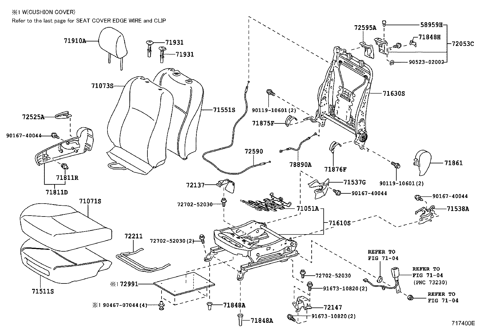 71620-52060 SPRING ASSY, FRONT SEAT CUSHION, LH(FOR SEPARATE TYPE) product image