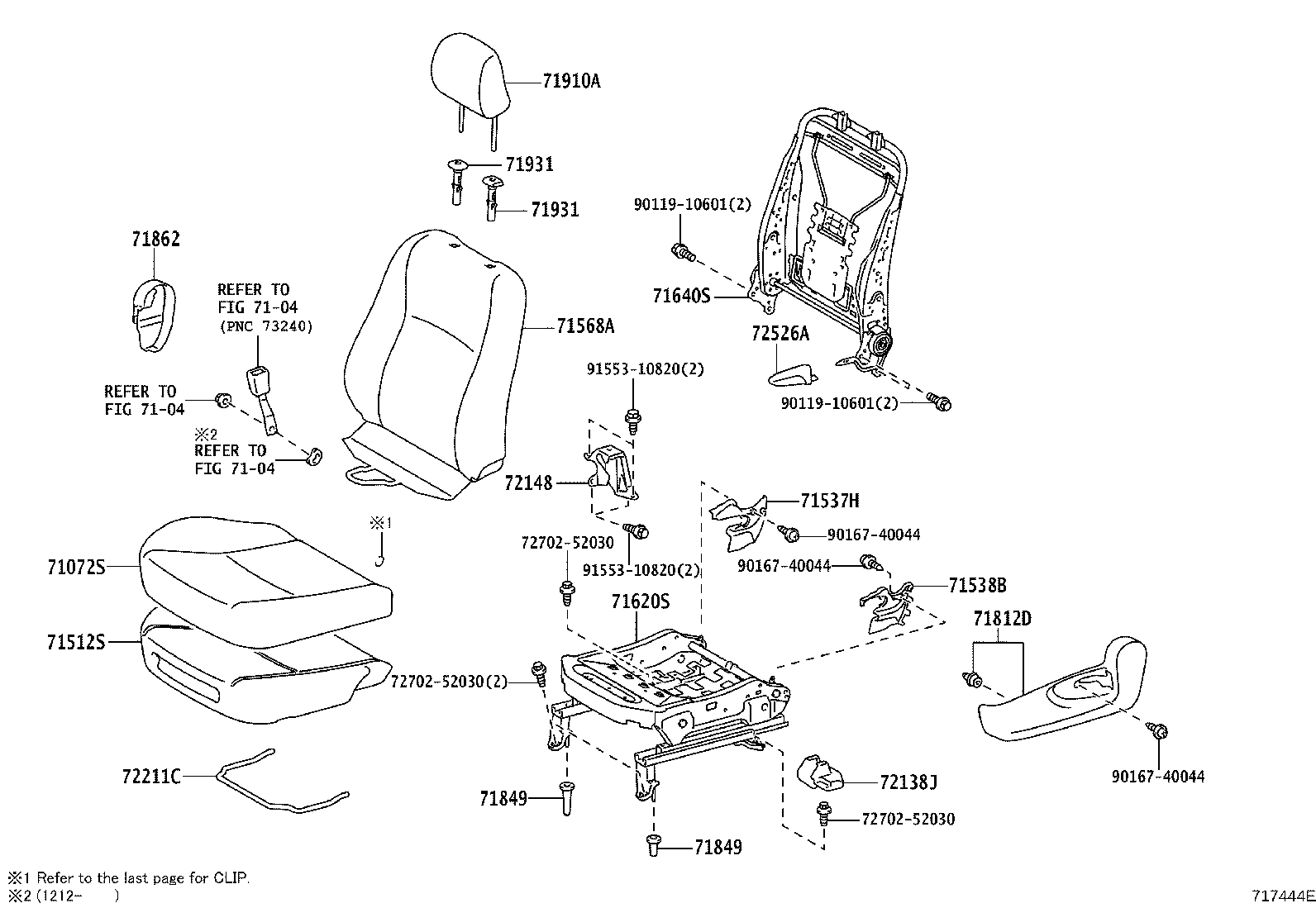 71620-52210 SPRING ASSY, FRONT SEAT CUSHION, LH(FOR SEPARATE TYPE) product image