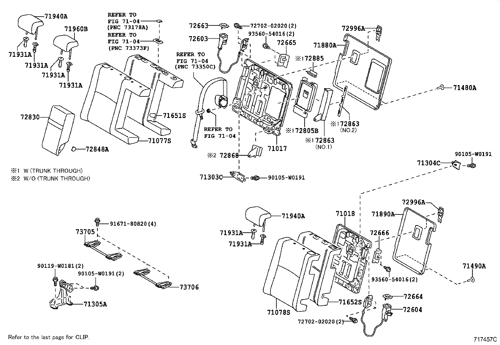 71015-05090 FRAME SUB-ASSY, REAR SEAT CUSHION product image