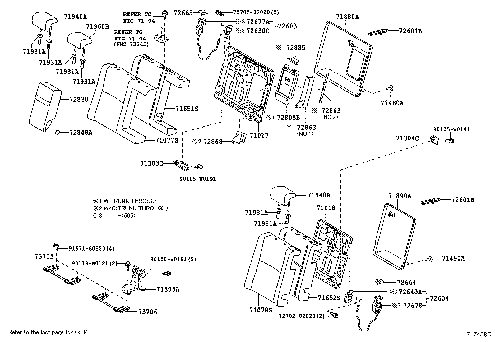 71015-05090 FRAME SUB-ASSY, REAR SEAT CUSHION product image