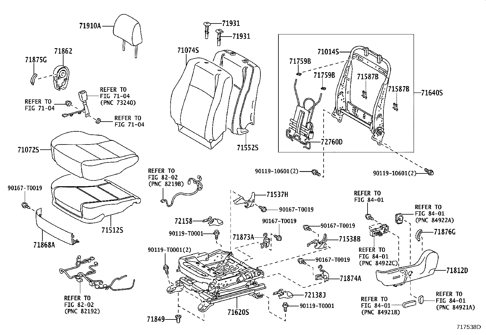 71620-06280 SPRING ASSY, FRONT SEAT CUSHION, LH(FOR SEPARATE TYPE) product image