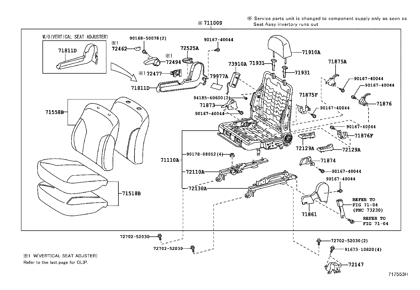 71811-52200 SHIELD, FRONT SEAT CUSHION, RH product image