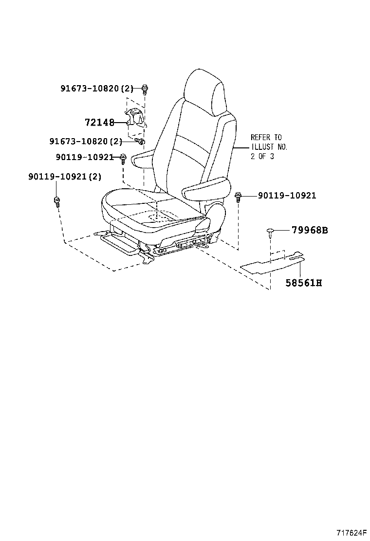 71620-52250 SPRING ASSY, FRONT SEAT CUSHION, LH(FOR SEPARATE TYPE) product image
