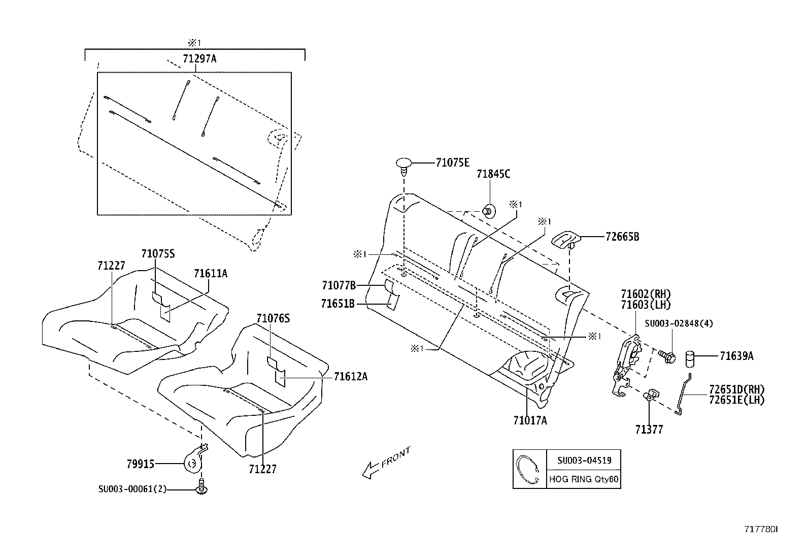 SU003-02810 BOLT, REAR SEAT HINGE product image