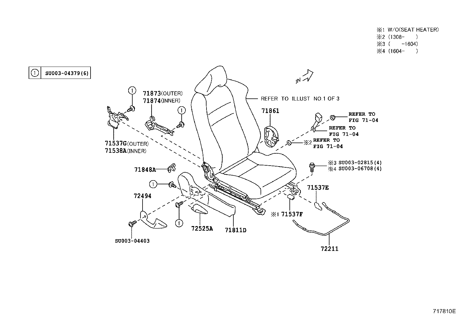 SU003-04720 SPRING ASSY, FRONT SEAT CUSHION, LH(FOR SEPARATE TYPE) product image