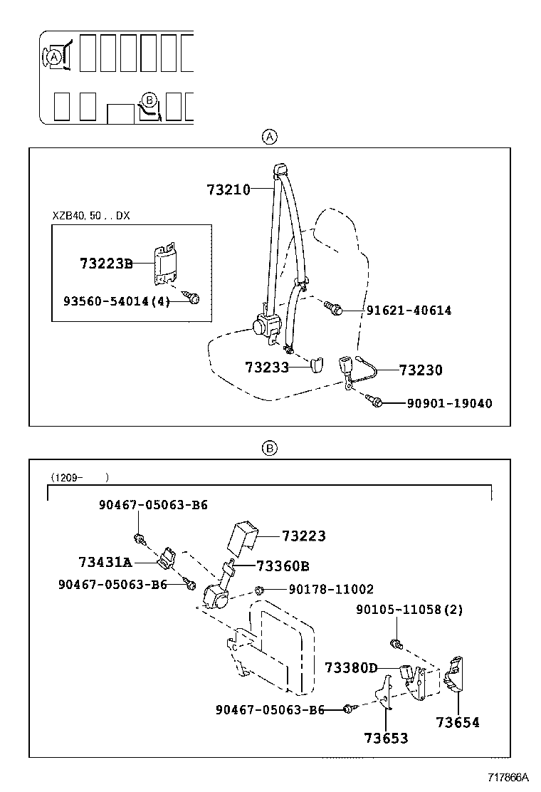 73178-36020-B0 CAP, SEAT BELT ANCHOR COVER product image