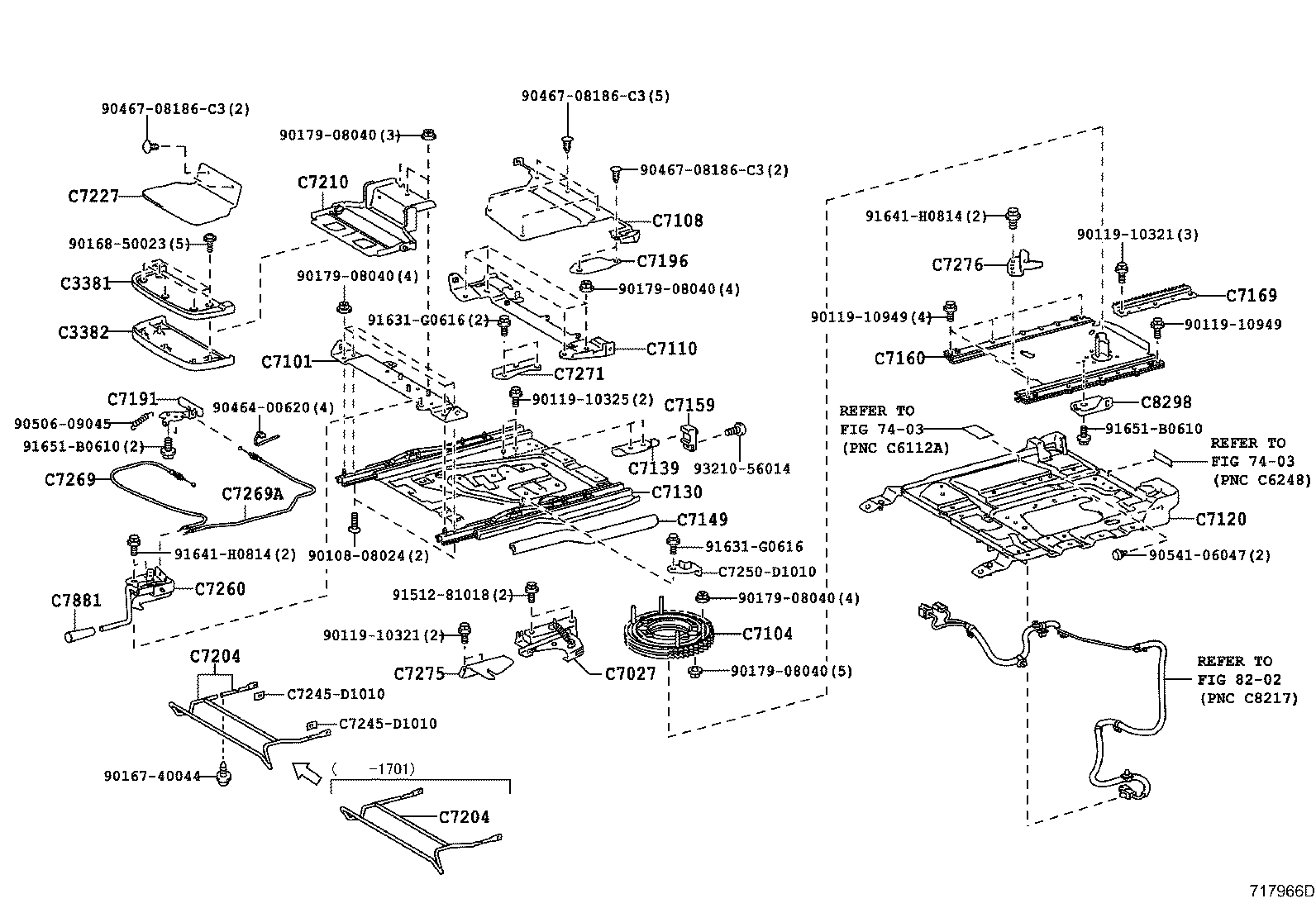 71051-13010 SPRING SUB-ASSY, FRONT SEAT CUSHION, RH product image
