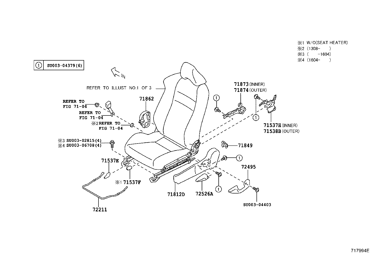 SU003-04720 SPRING ASSY, FRONT SEAT CUSHION, LH(FOR SEPARATE TYPE) product image