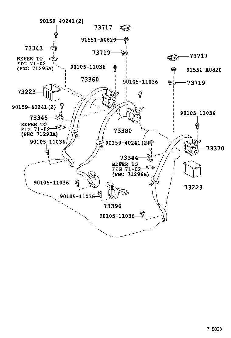 73223-43010 COVER, SEAT BELT RETRACTOR product image