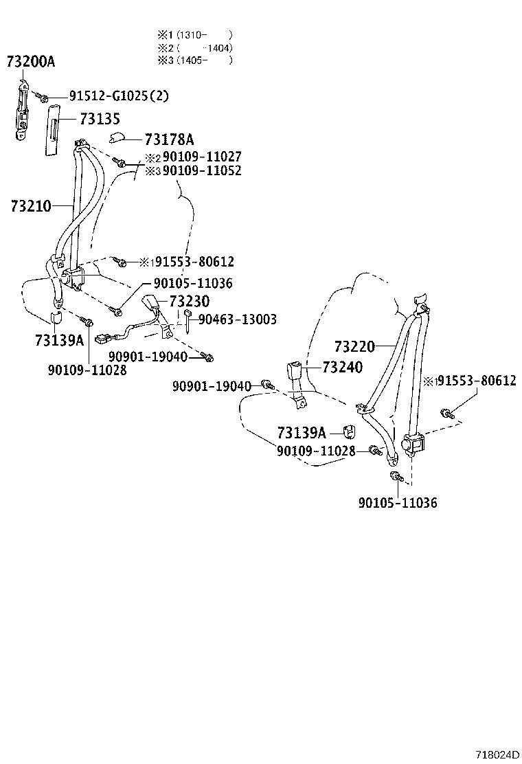 73223-43010 COVER, SEAT BELT RETRACTOR product image