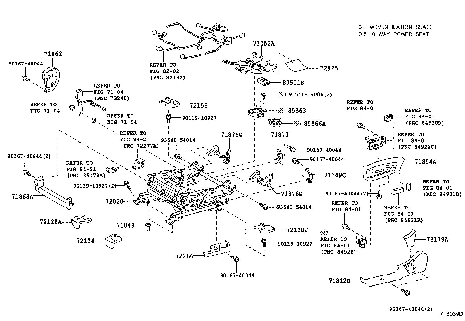71014-33130 FRAME SUB-ASSY, FRONT SEAT BACK, LH product image