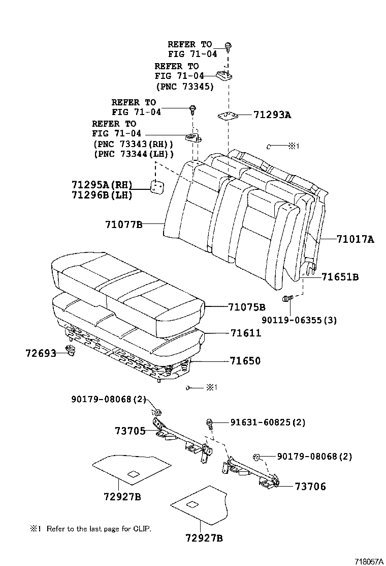 71017-43010 FRAME SUB-ASSY, REAR SEAT BACK product image