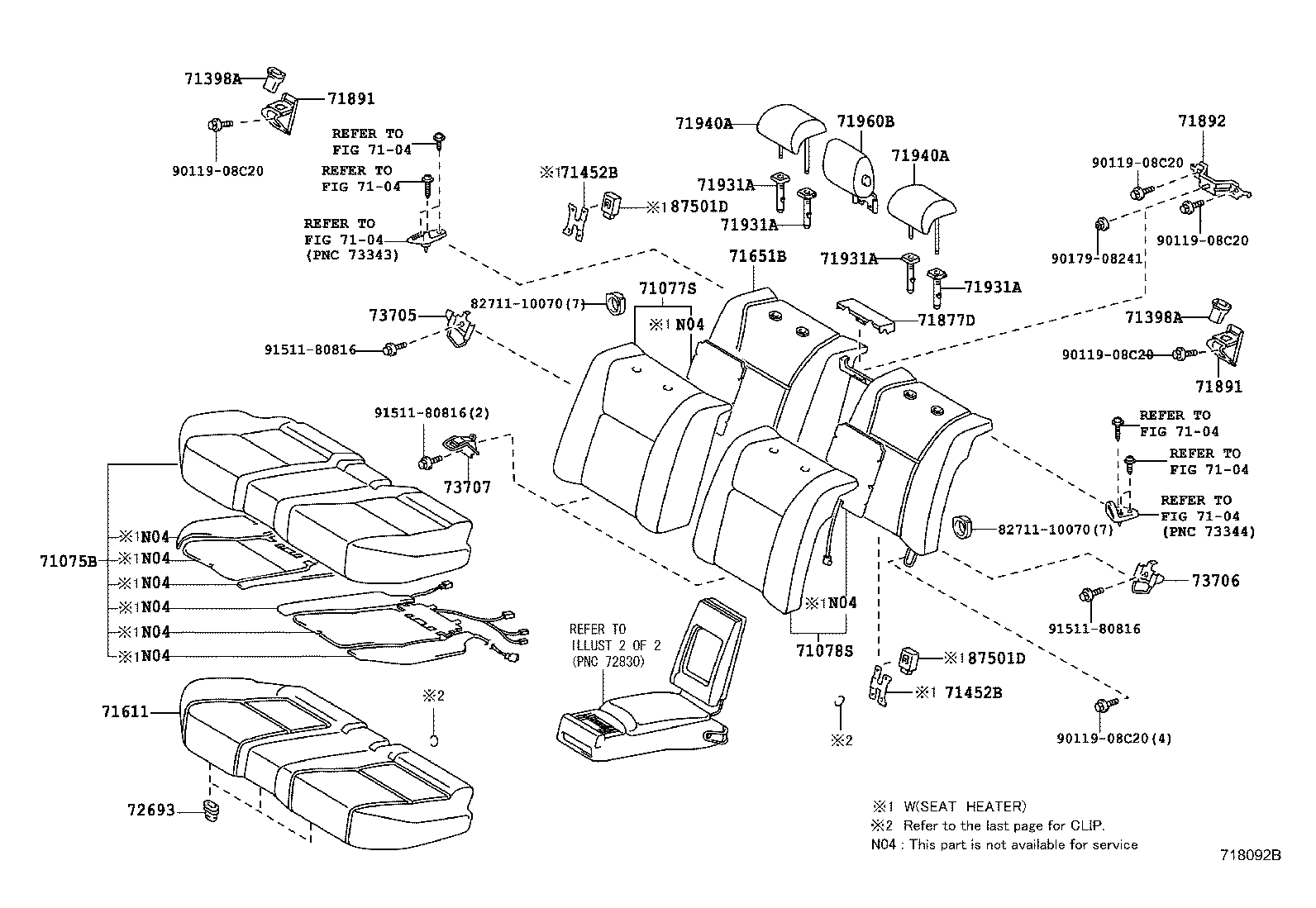 Toyota 71075-50L60-F0 COVER, REAR SEAT CUSHION (FOR BENCH TYPE)