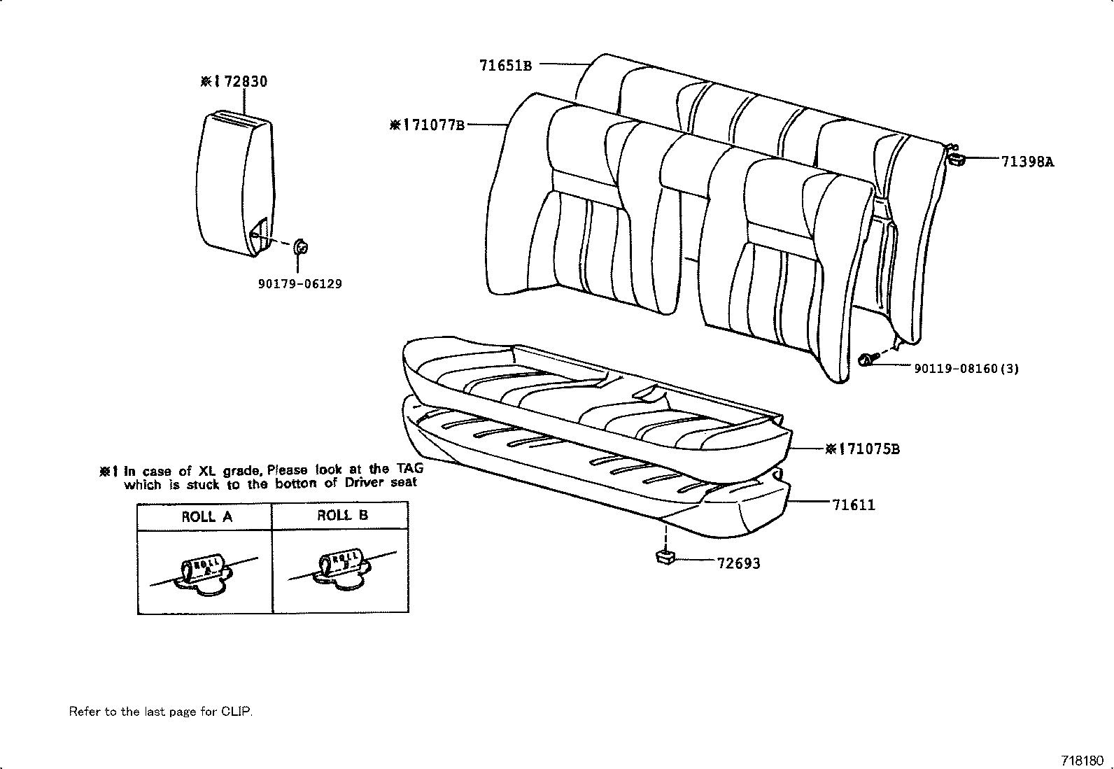71075-07030-E1 COVER, REAR SEAT CUSHION (FOR BENCH TYPE) product image