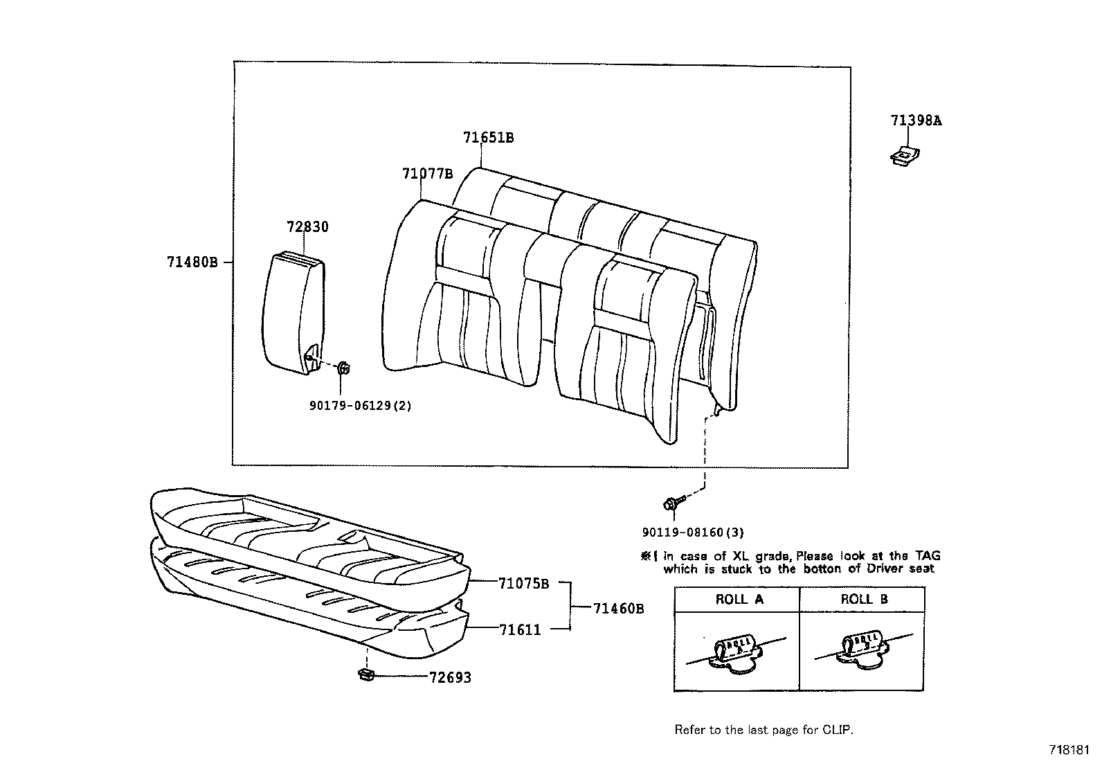 71075-07030-E1 COVER, REAR SEAT CUSHION (FOR BENCH TYPE) product image