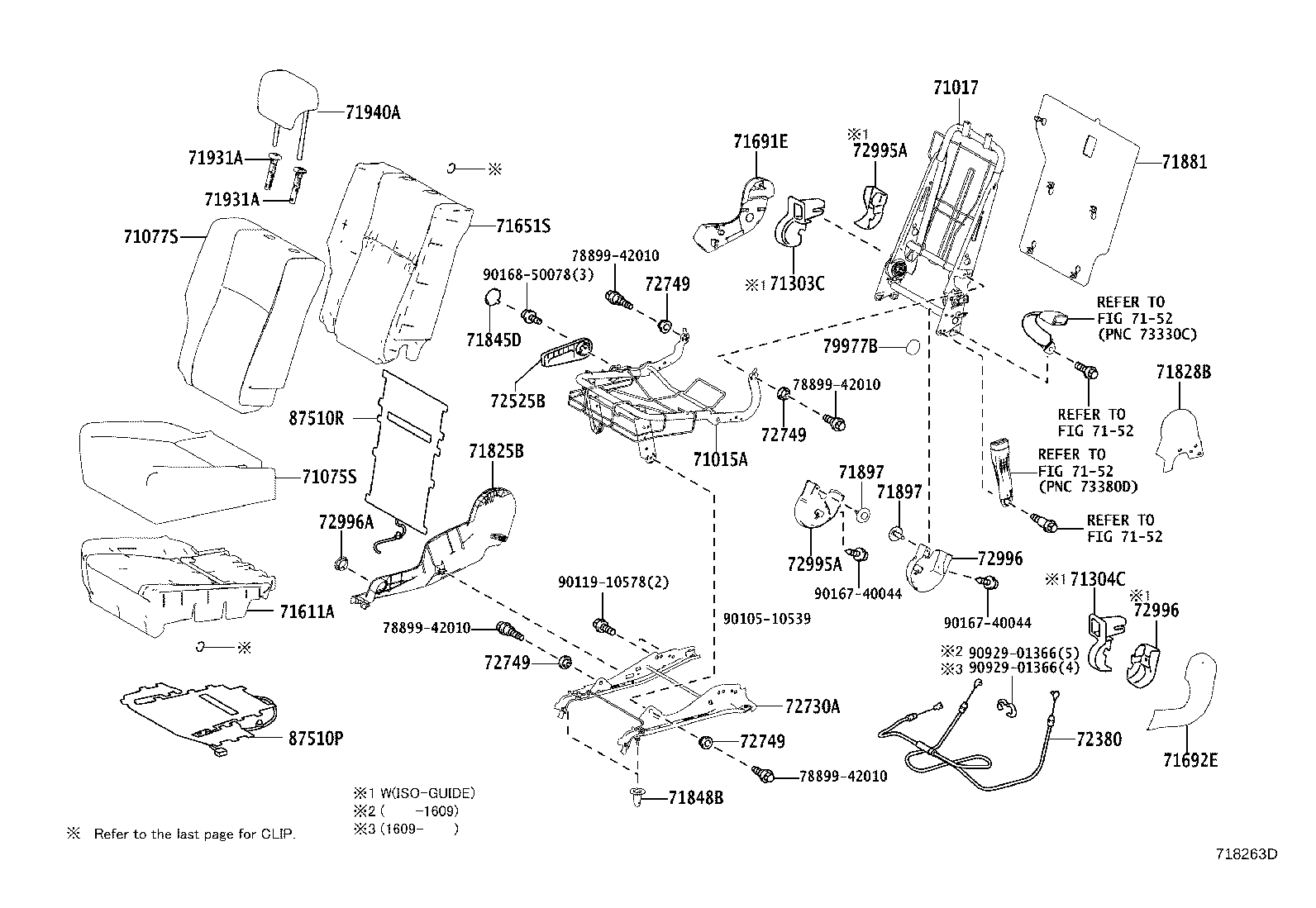 71017-42150 FRAME SUB-ASSY, REAR SEAT BACK, RH product image