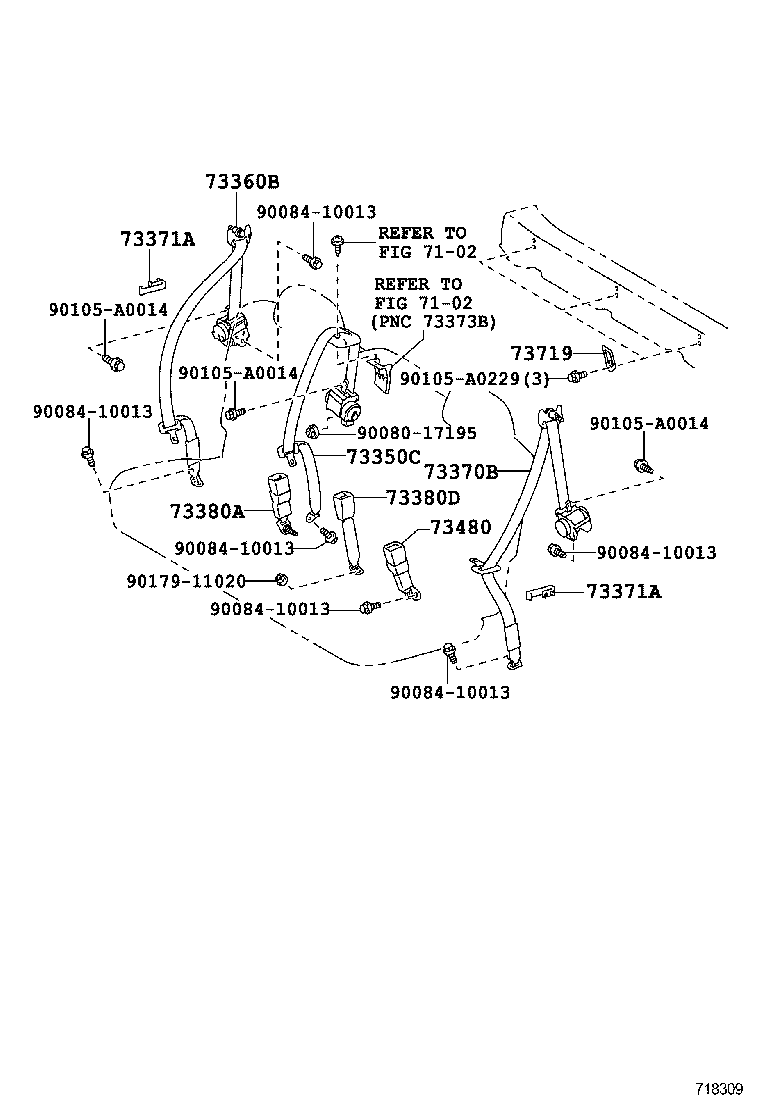 73719-0T010 BRACKET, CHILD RESTRAINT SEAT TETHER ANCHOR product image