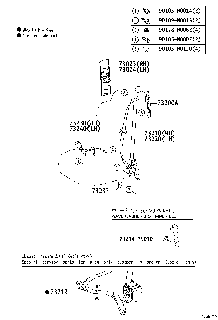 73719-02060 BRACKET, CHILD RESTRAINT SEAT TETHER ANCHOR product image