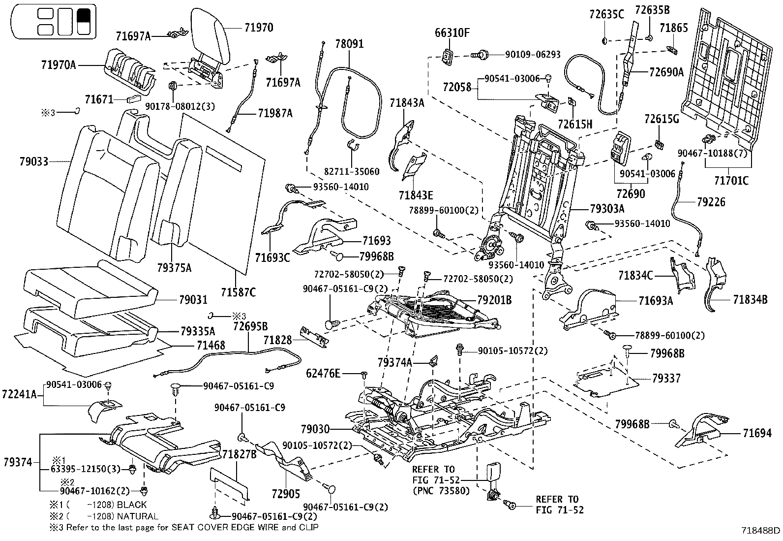 71501-35110 PAD, FRONT SEAT CUSHION, RH(FOR SEPARATE TYPE) product image