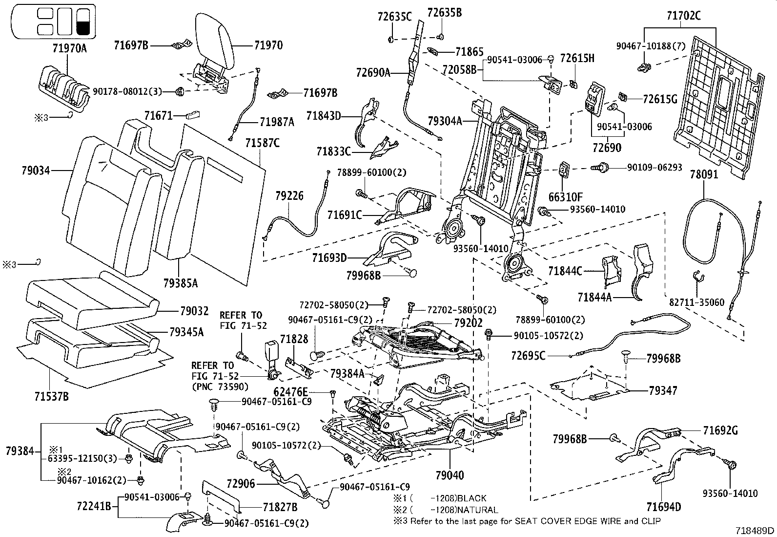71501-35110 PAD, FRONT SEAT CUSHION, RH(FOR SEPARATE TYPE) product image
