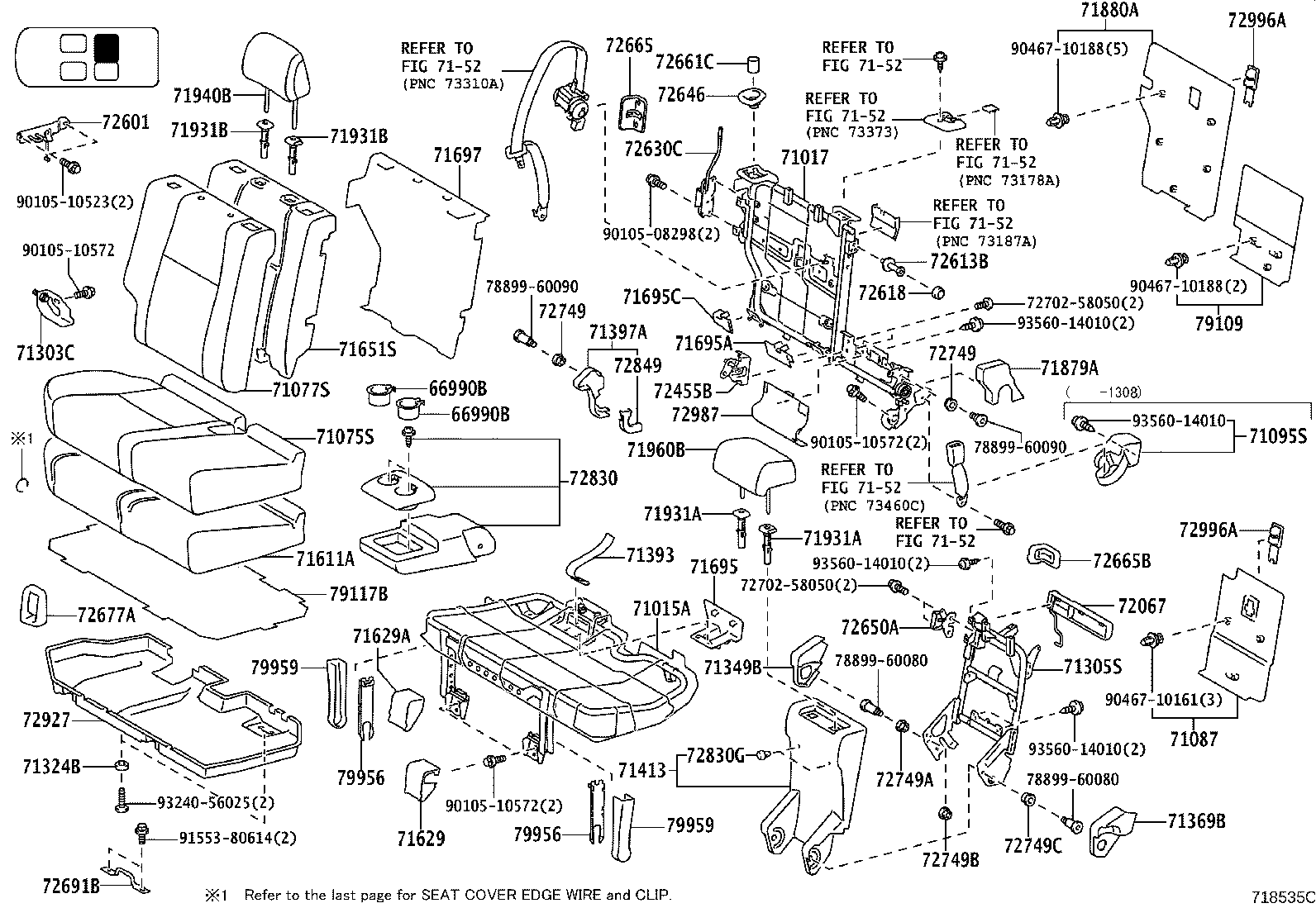 71620-60460 SPRING ASSY, FRONT SEAT CUSHION, LH(FOR SEPARATE TYPE) product image