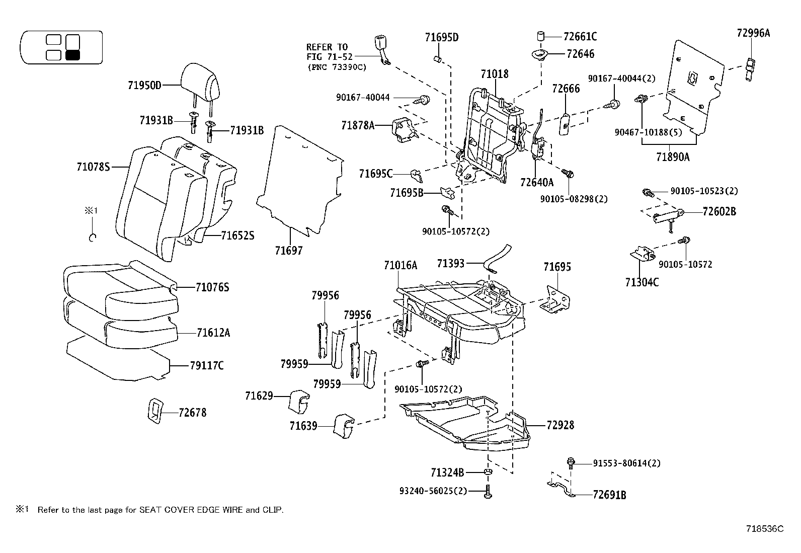 71620-60460 SPRING ASSY, FRONT SEAT CUSHION, LH(FOR SEPARATE TYPE) product image