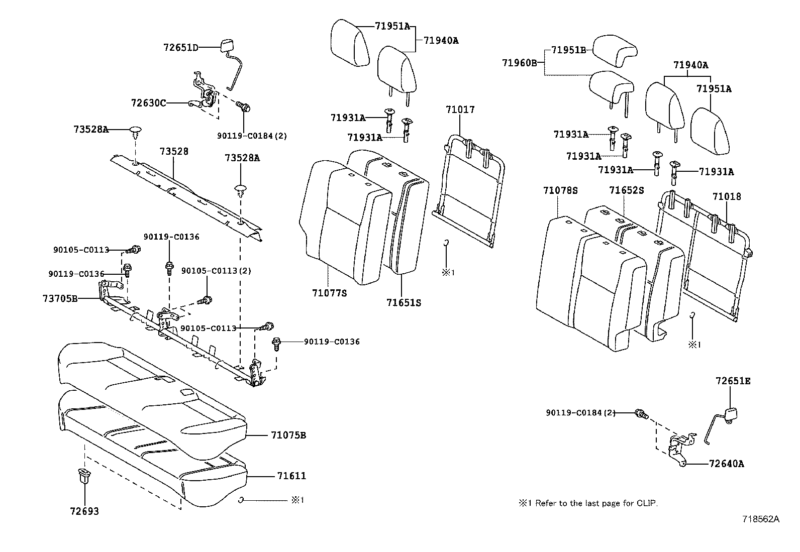 71018-0D130 FRAME SUB-ASSY, REAR SEAT BACK, LH product image