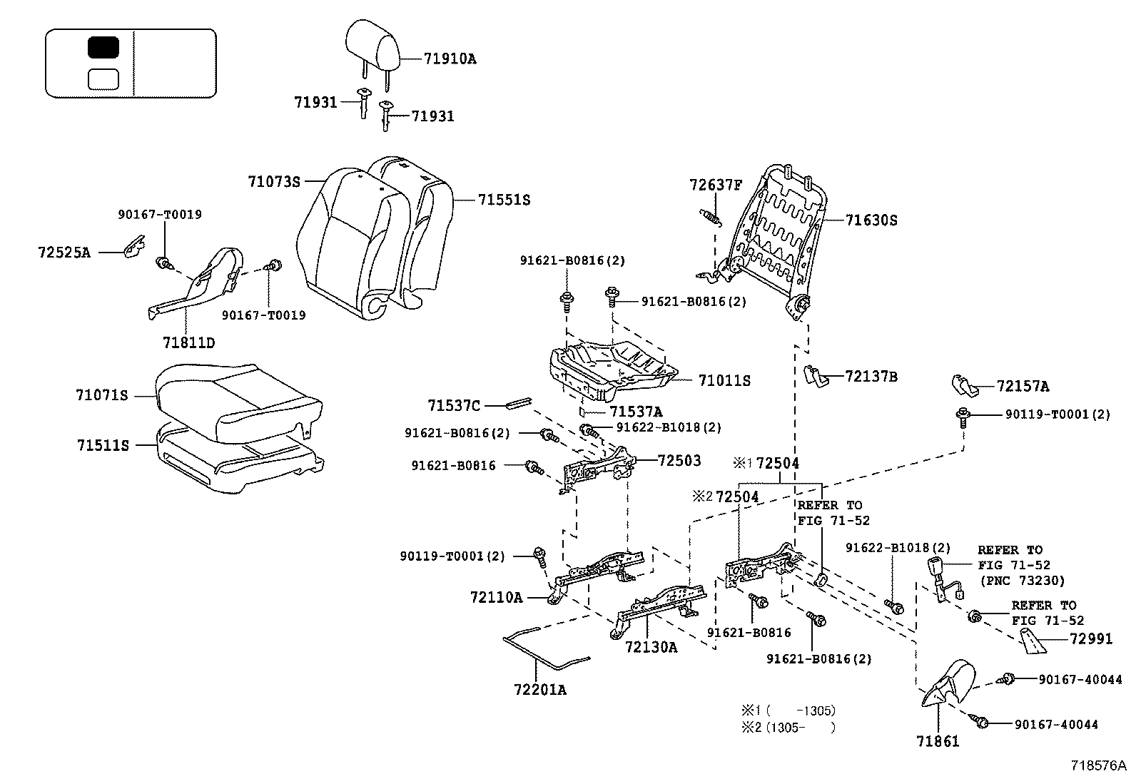 71073-0KB02-B2 COVER, FRONT SEAT BACK, RH(FOR SEPARATE TYPE) product image