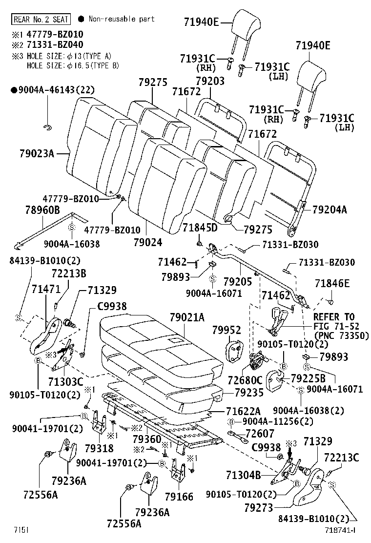 71012-BZ050 FRAME SUB-ASSY, FRONT SEAT CUSHION, LH product image
